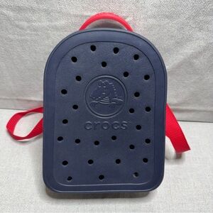 CROCS Navy Blue Mini Backpack with Red Strap